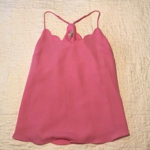 Pink scalloped tank